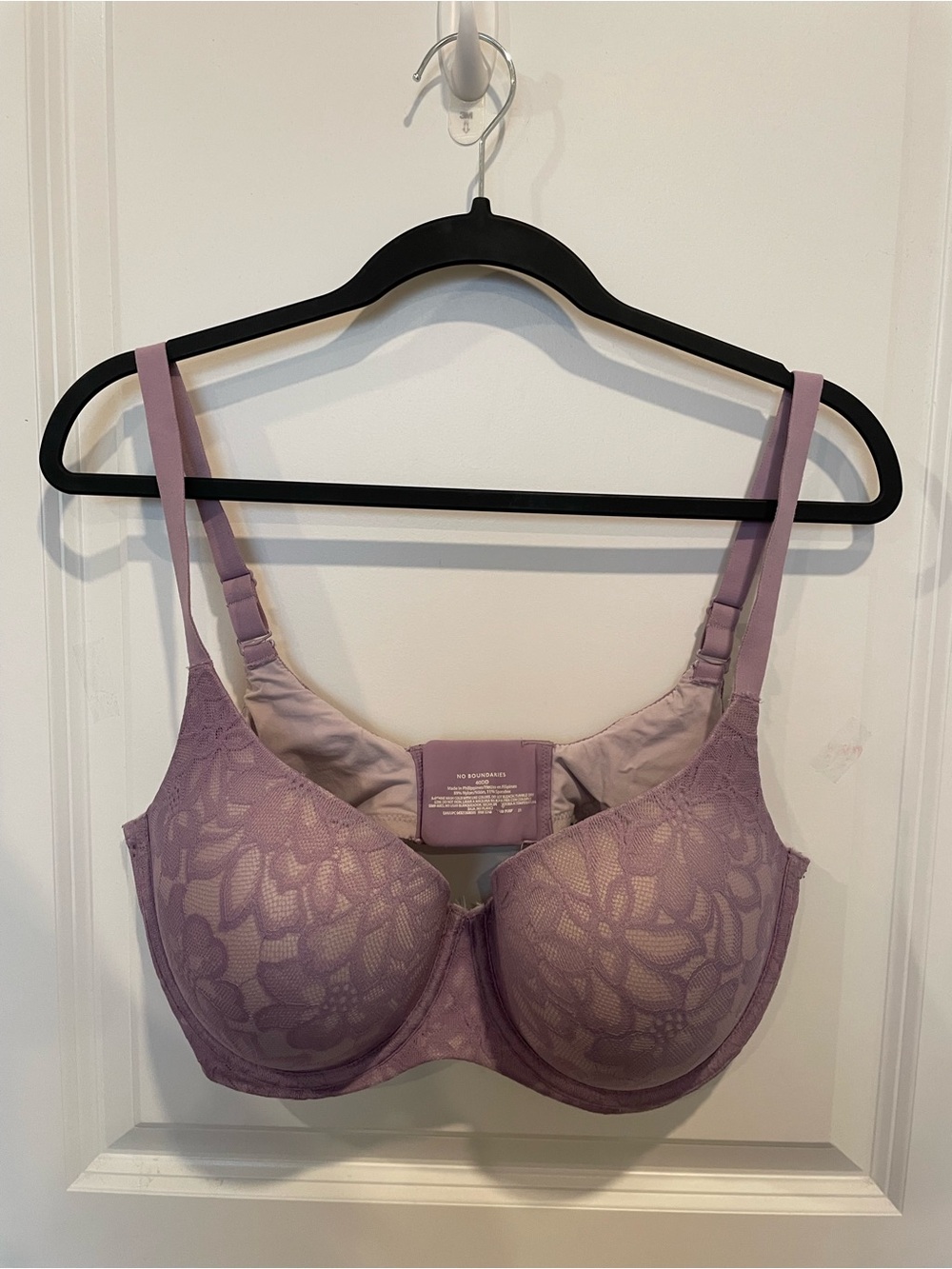 Supportive Lace Push Up Underwire Bra in Lavender